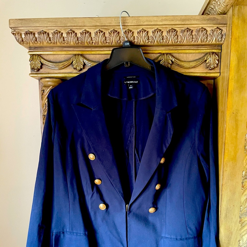 Lane Bryant Navy Stretch Blazer